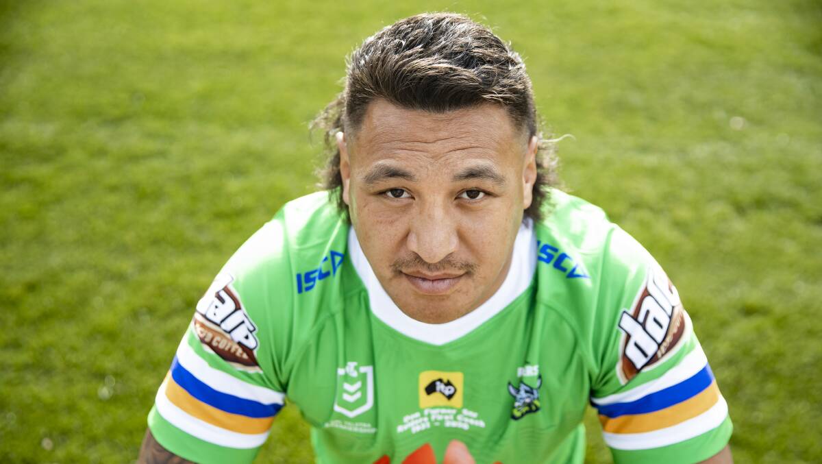 Raiders prop Josh Papalii will step into the ring. Picture: Sitthixay Ditthavong