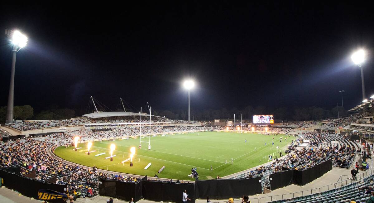 GIO Stadium at the grand final between the Brumbies and Reds. Picture: Matt Loxton