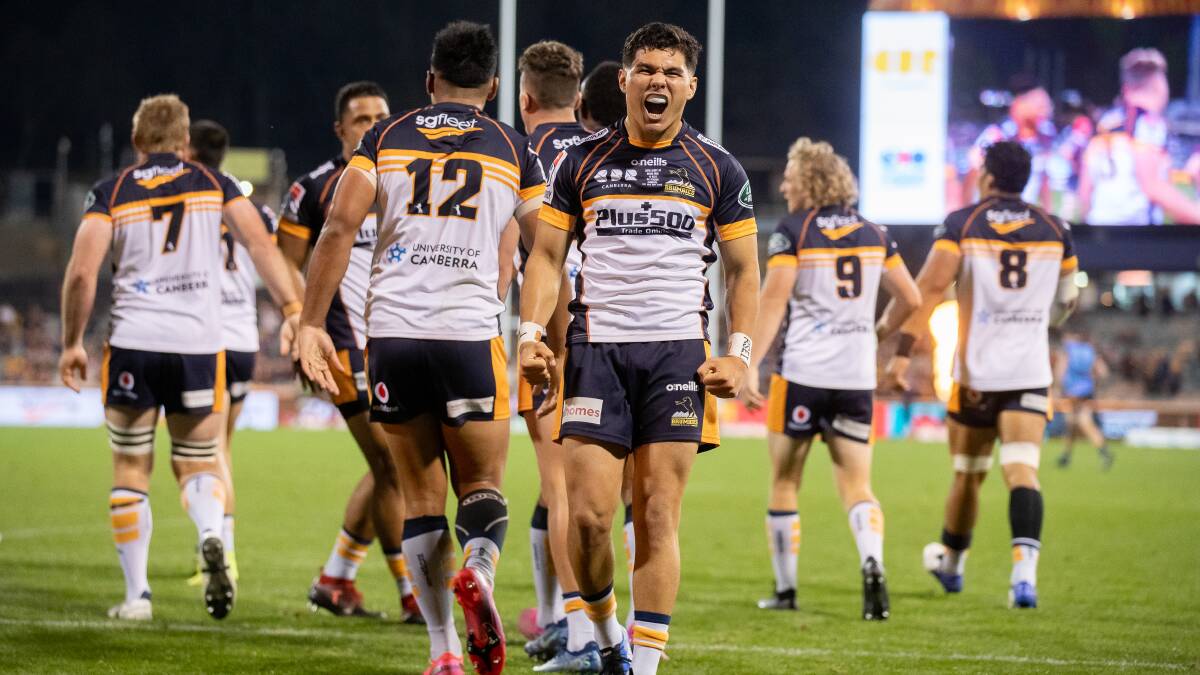 Brumbies flyhalf Noah Lolesio was voted man of the match in the Super Rugby AU final. Picture: Sitthixay Ditthavong