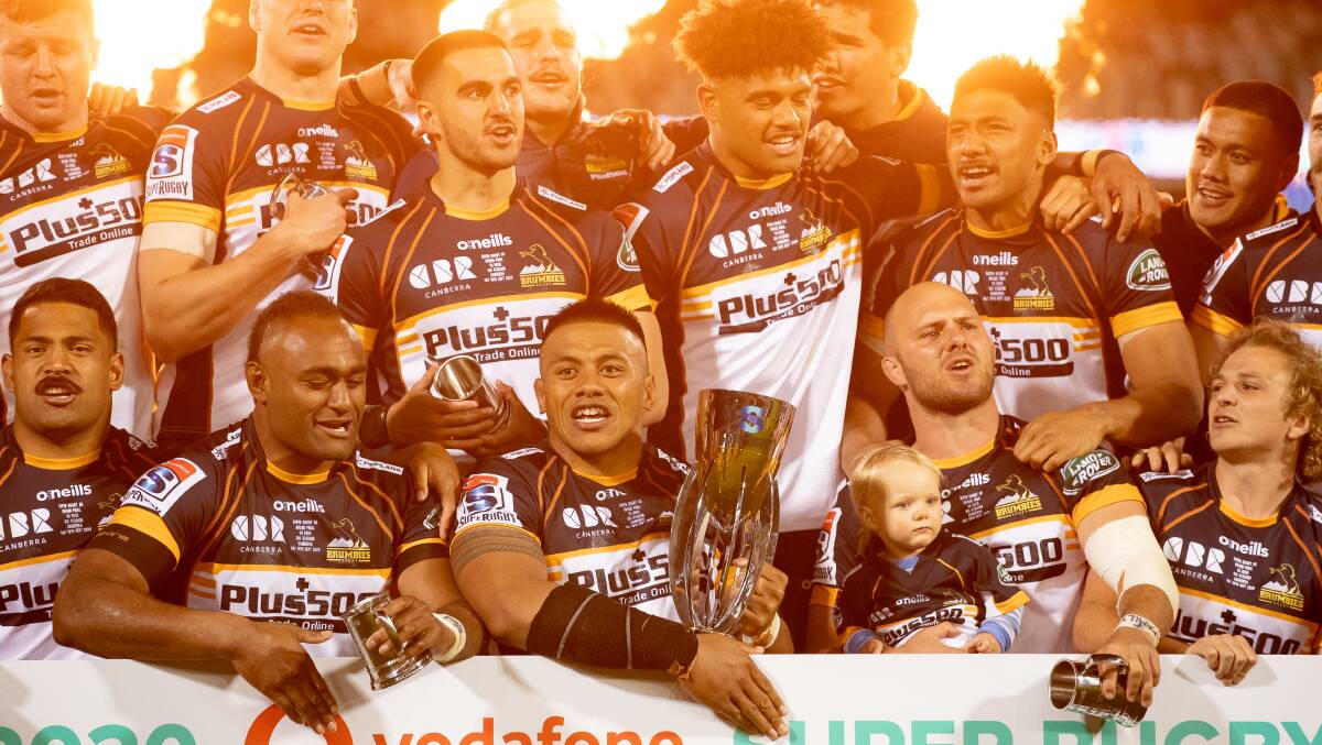 Allan Alaalatoa led the Brumbies to the Super Rugby AU title. Picture: Sitthixay Ditthavong