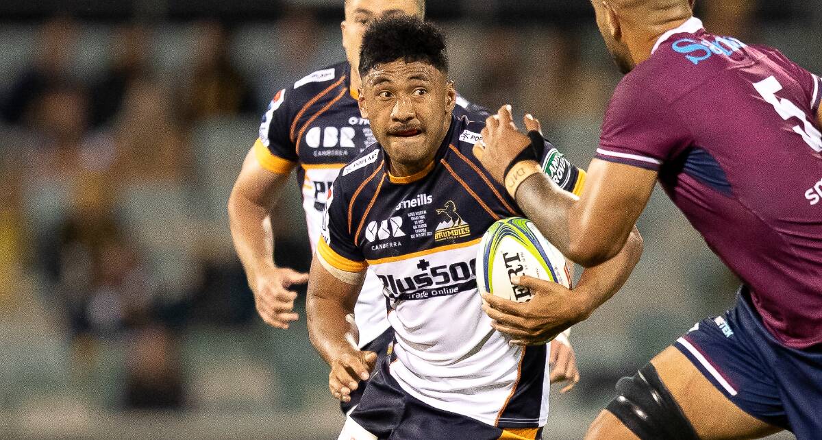 Brumbies inside centre Irae Simone is in the frame for a Wallabies debut. Picture: Sitthixay Ditthavong