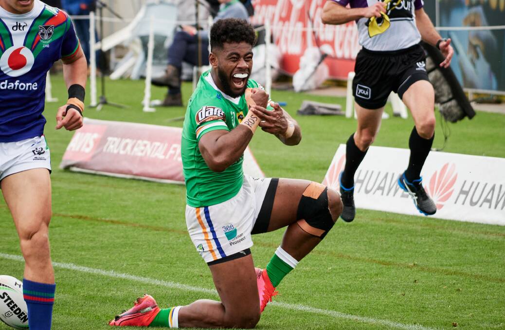 Raiders outside back Semi Valemei has been named in Fiji's extended World Cup squad. Picture: Matt Loxton