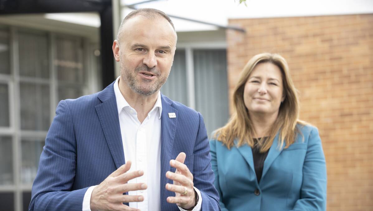 ACT Chief Minister Andrew Barr and deputy Chief Minister Yvette Berry. Picture: Sitthixay Ditthavong