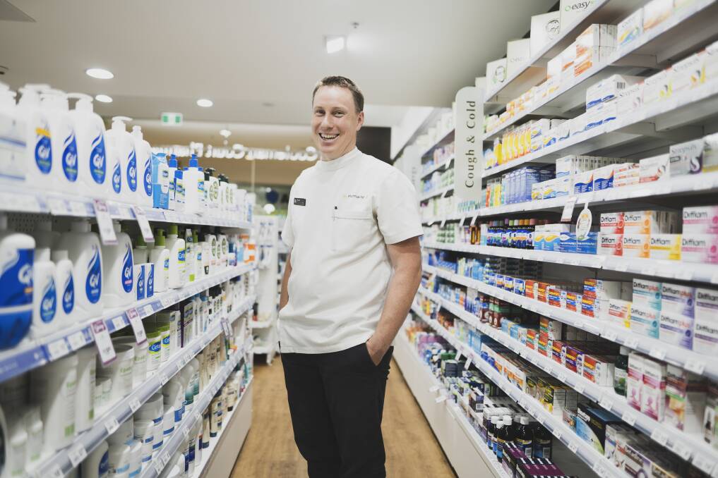  Brad Butt in the pharmacy this week. Picture: Dion Georgopoulos 
