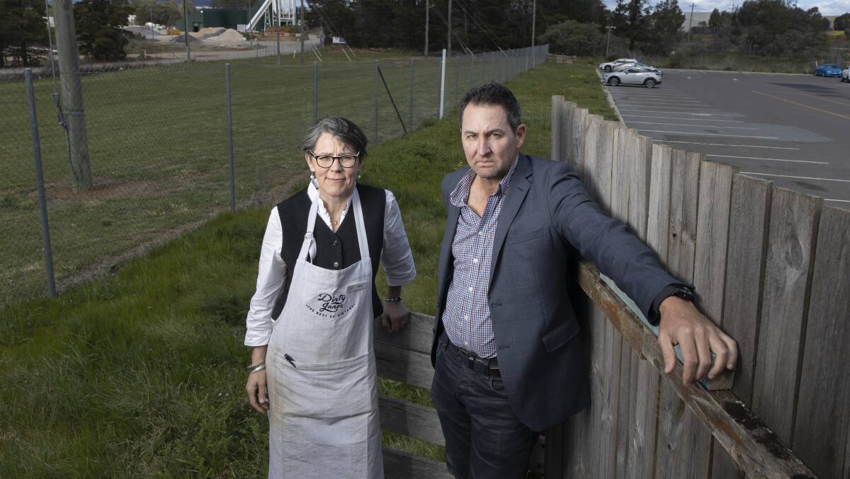 Dirty Jane's owner Jane Crowley and Fyshwick Business Association president Rob Evans. Picture: Sitthixay Ditthavong