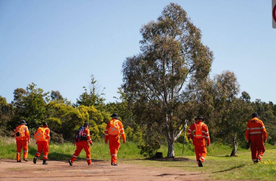 SES volunteers join the police-led search in bushland around Duffy. Picture: Supplied