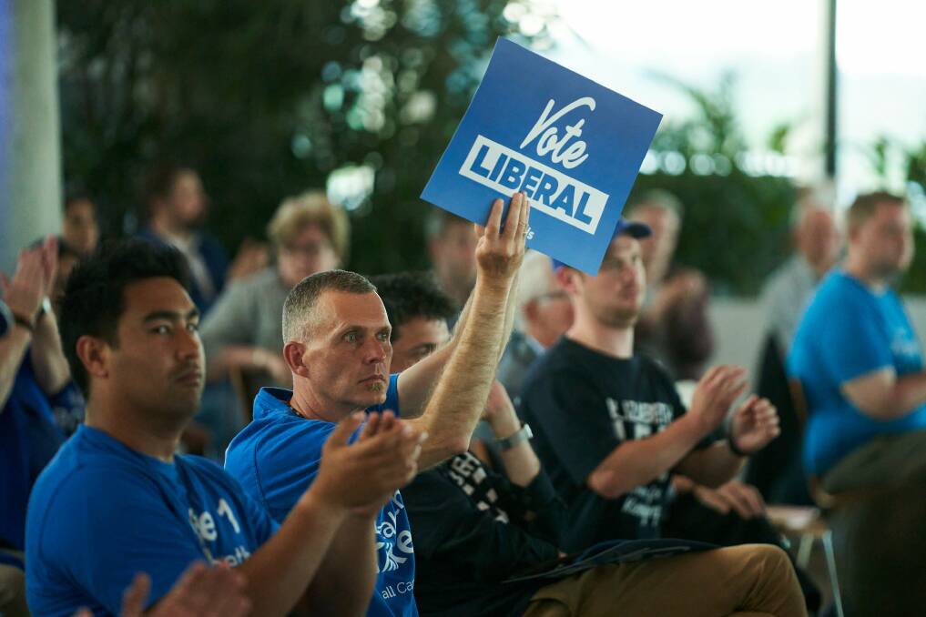 Liberal supporters at the party's ACT election campaign launch at the National Arboretum on Sunday night. Picture: Matt Loxton