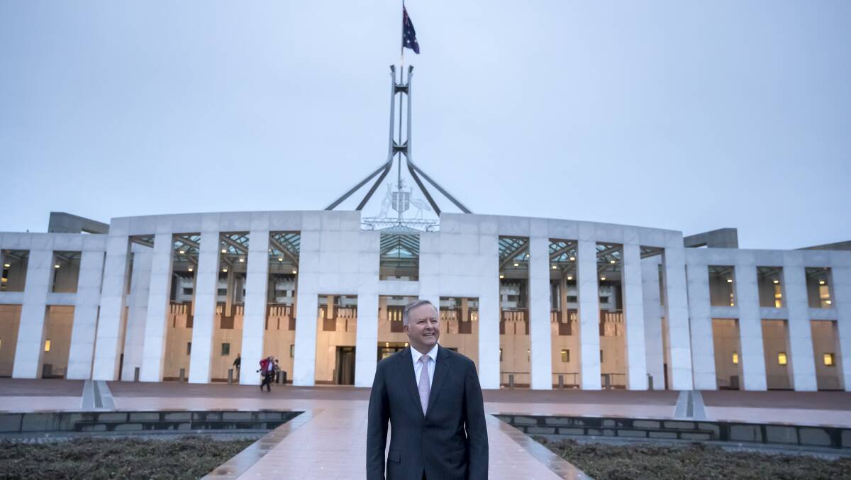 Opposition Leader Anthony Albanese outside Parliament House on Wednesday. Picture: Sitthixay Ditthavong