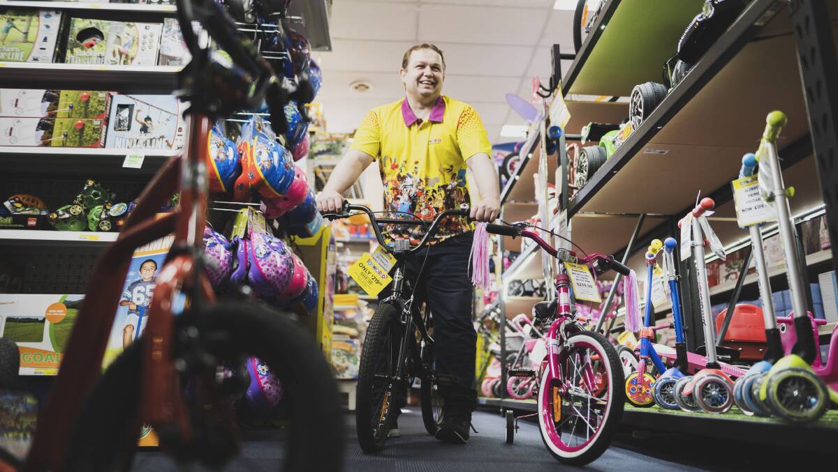 Managing director of Super Toyworld Peter MacLeod at the Fyshwick store. He expects to be very busy over Christmas. Picture: Dion Georgopoulos