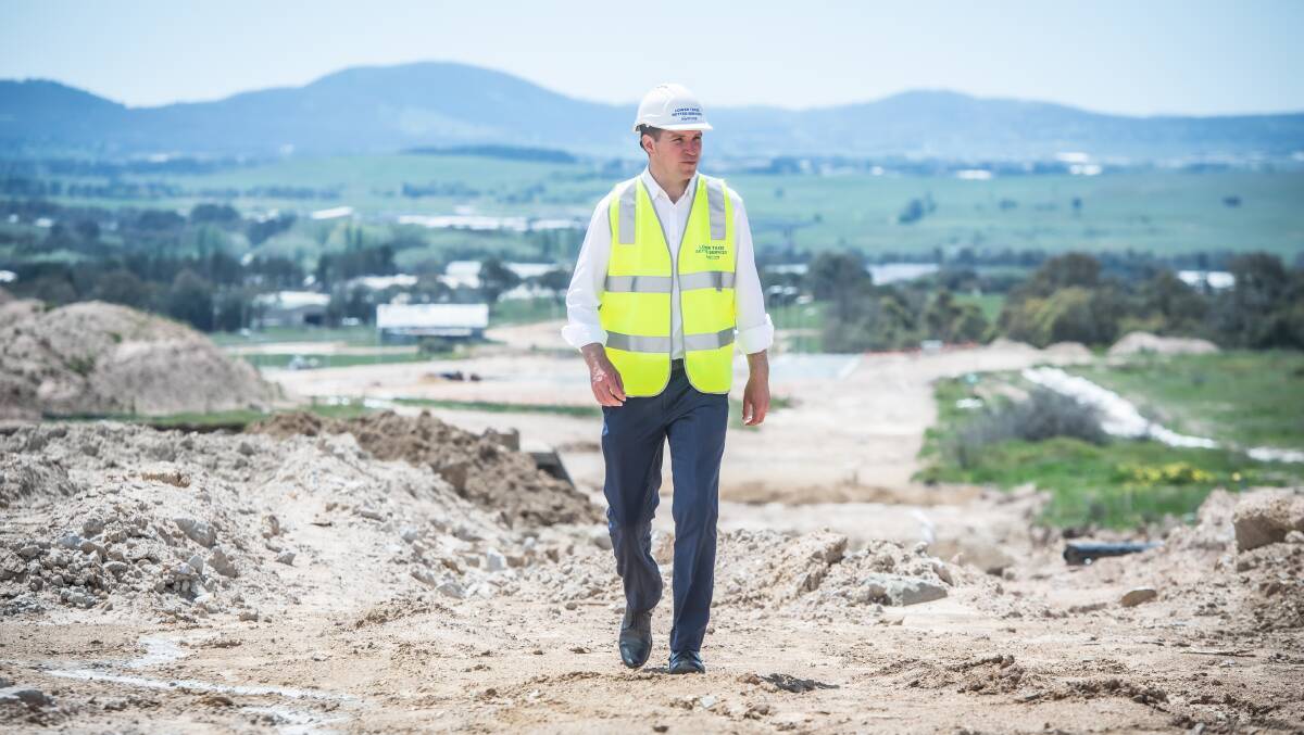 Liberal leader Alistair Coe at South Jerrabomberra on Tuesday. Picture: Karleen Minney