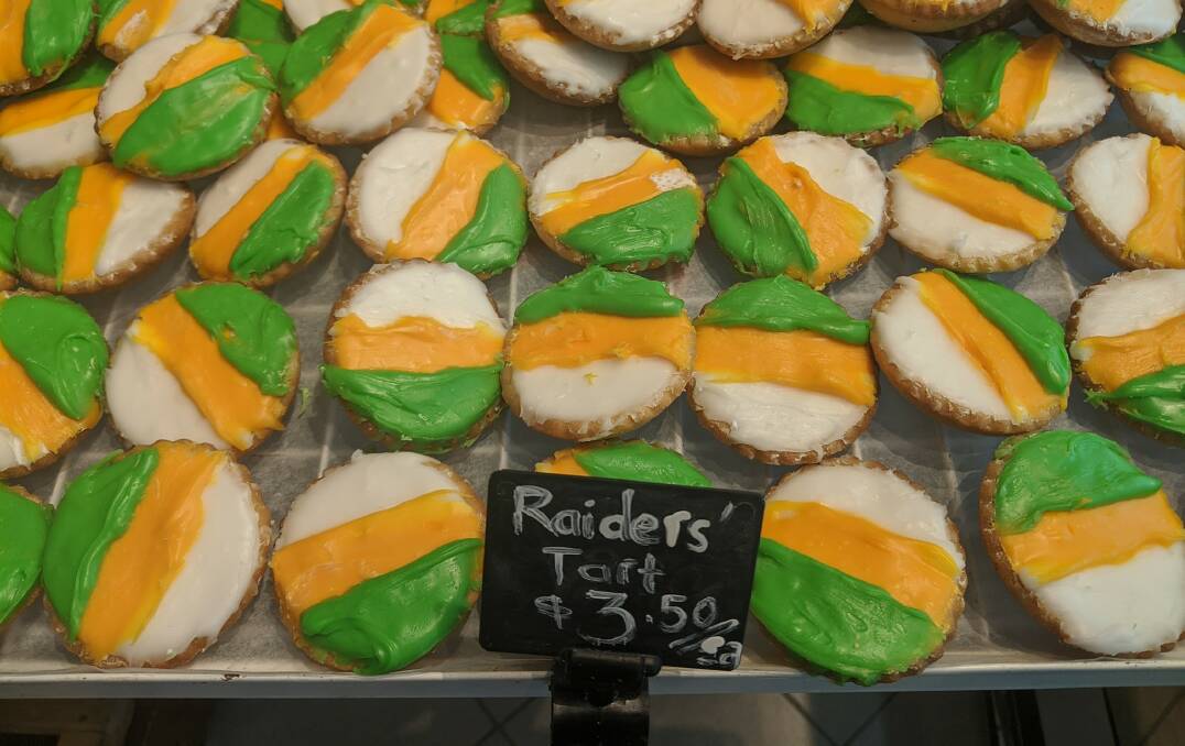 Don't forget the Raiders tarts! Picture: Megan Doherty
