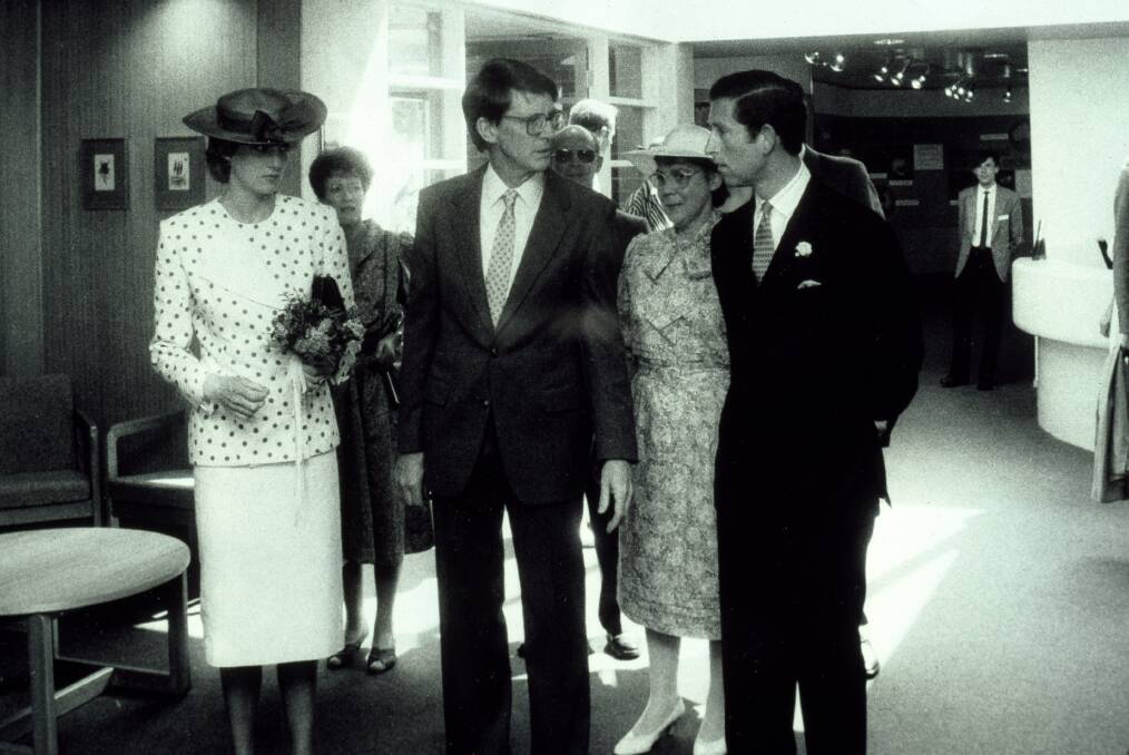 Above, Diana and Charles, with director Robert Boden, open the Visitor Centre in 1985. Picture: ANBG