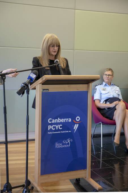 Canberra PCYC CEO Cheryl O'Donnell at the launch of the Cruisin' Cafe.