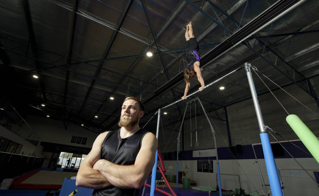 Gymnasts and Toyko Olympic hopefuls Mitch Morgans and Tyson Bull. Picture: Sitthixay Ditthavong