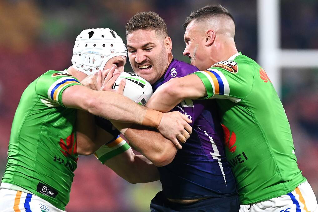 Storm centre Brenko Lee says former Raiders teammates Jarrod Croker and Jack Wighton have him ready for the grand final. Picture: Getty Images