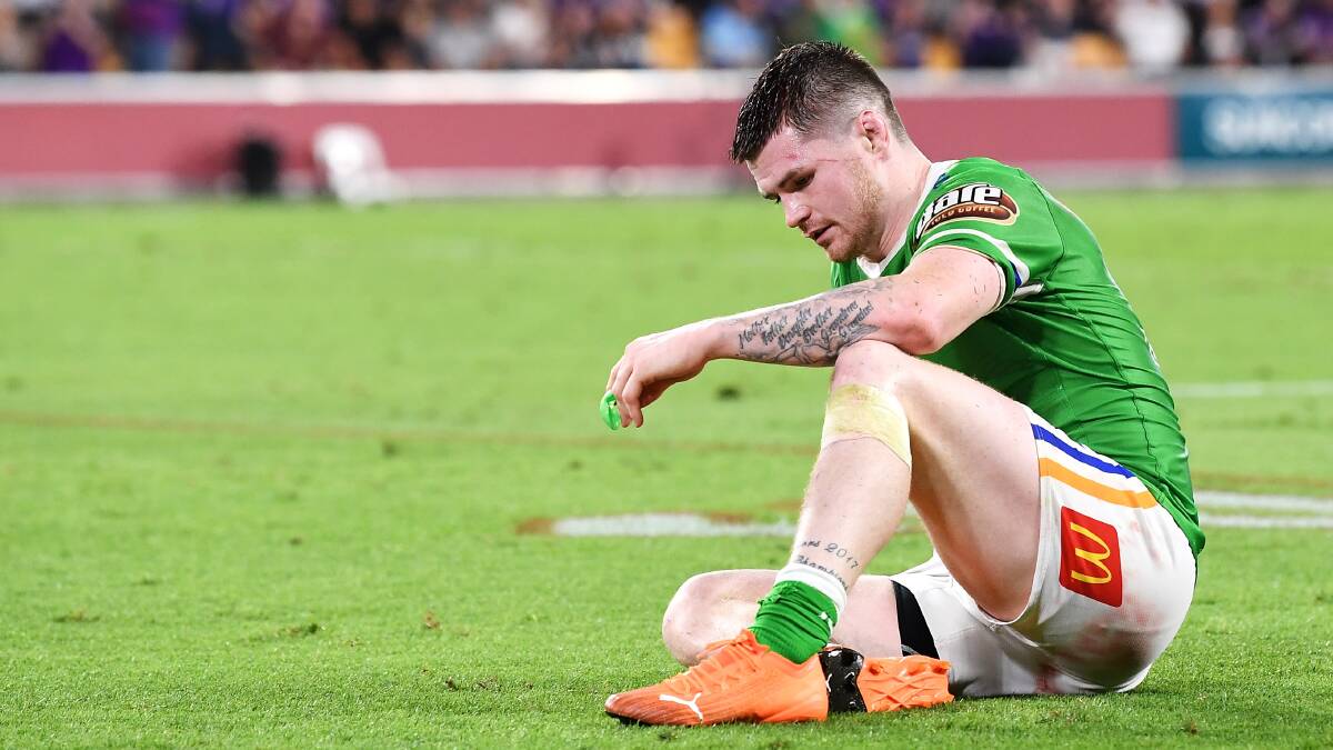 It's not the way John Bateman wanted his time with the Raiders to end. Picture: Getty Images