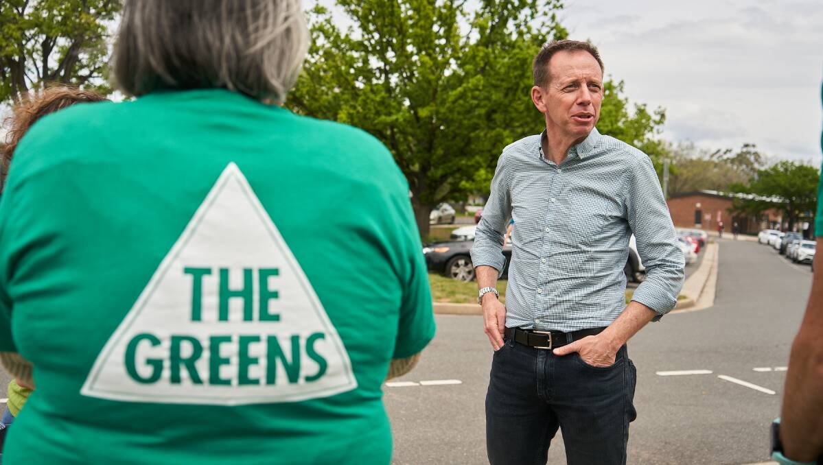 Shane Rattenbury's team were a safe protest vote - and a winner. Picture: Matt Loxton