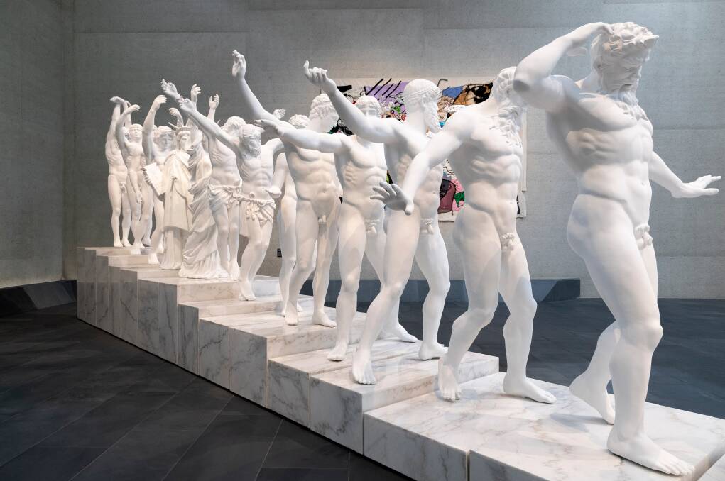 Xu Zhen: Eternity vs Evolution installation view featuring European Thousand-Armed Classical Sculpture 2014 (ed. 2/3). Picture: Supplied