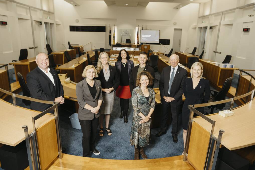 The ACT Legislative Assembly's newest members headed to class on Thursday Picture: Dion Georgopoulos
