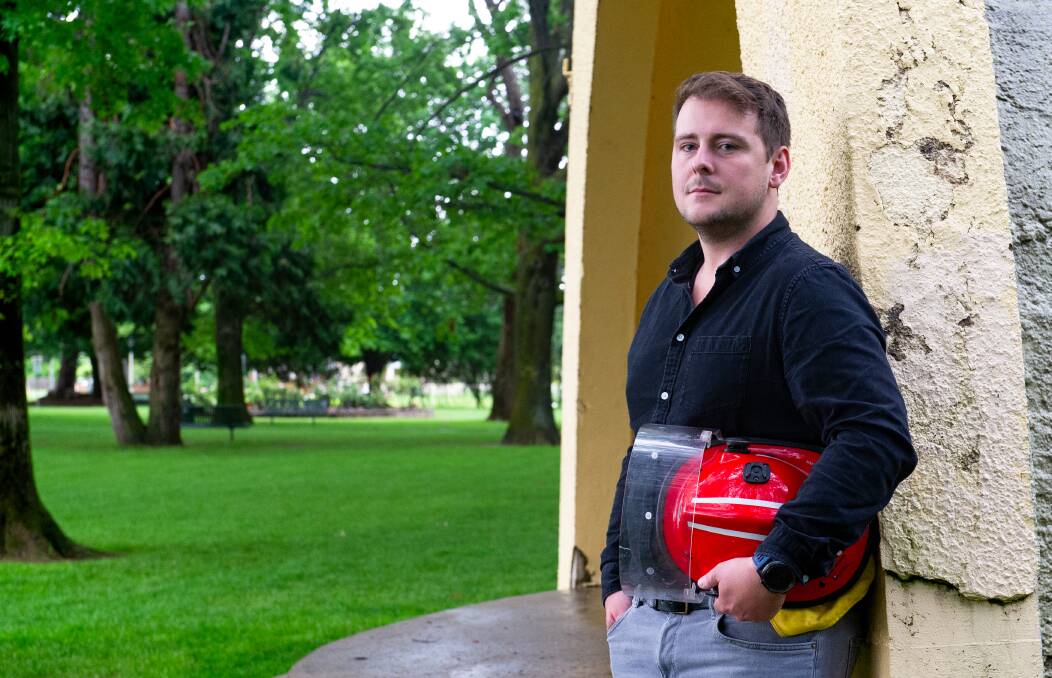 Volunteer firefighter Nathan Barnden, 26, who says he is humbled by his nomination for the ACT's Young Australian of the Year award. Picture: Elesa Kurtz