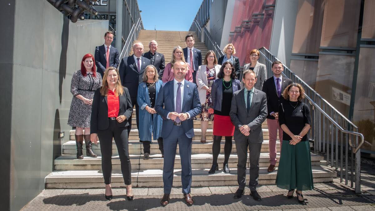 The 16 MLAs from Labor and the Greens. Picture: Karleen Minney