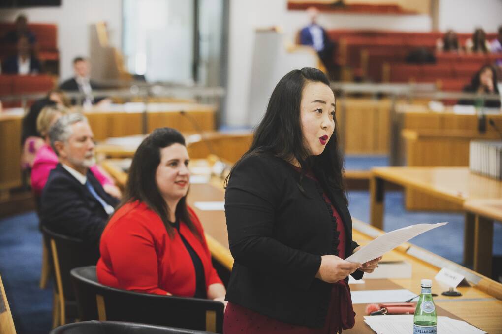 New Liberals leader Elizabeth Lee delivered her first official speech on Tuesday morning. Picture: Dion Georgopoulos