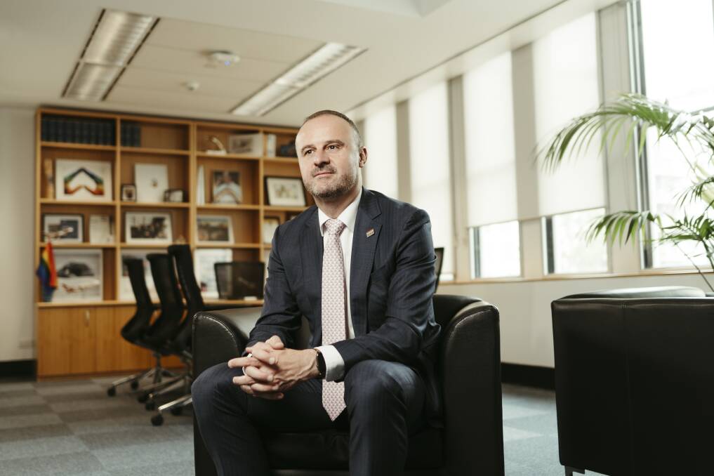 ACT Chief Minister Andrew Barr says he's in the "final quarter" of his political career. Dion Georgopoulos