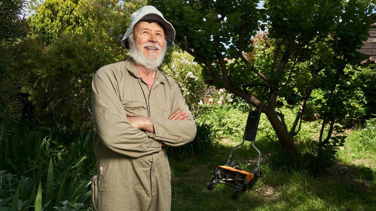 Jorge Gapella says he prefers to use manual tools to care for his garden and be environmentally friendly. Picture: Matt Loxton