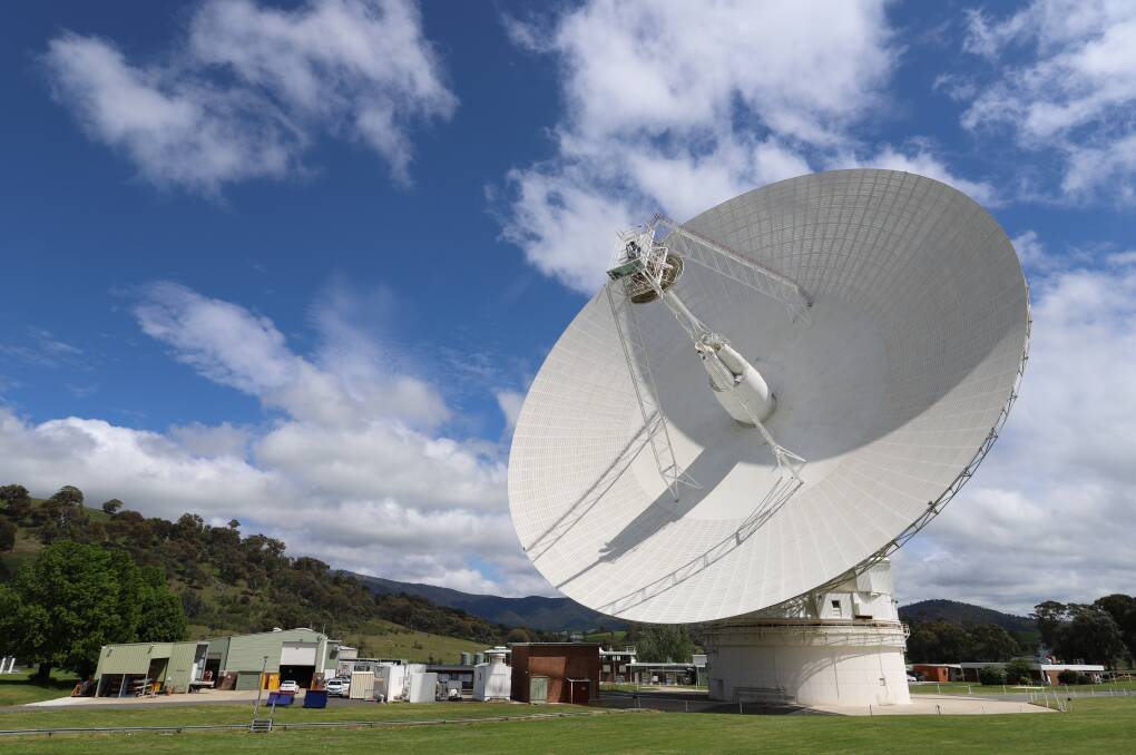 The 70-metre Deep Space Station 43 (DSS-43) dish at Tidbinbilla which has recently undergone refurbishment to communicate with Voyager 2 and in readiness for upcoming Mars mission. Picture: Supplied