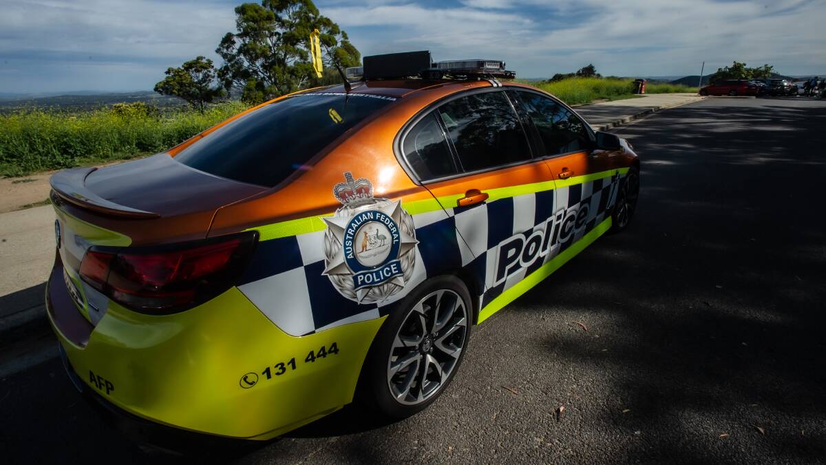 Police engaged in a pursuit with a stolen vehicle on Tuggeranong Parkway. Picture: Karleen Minney