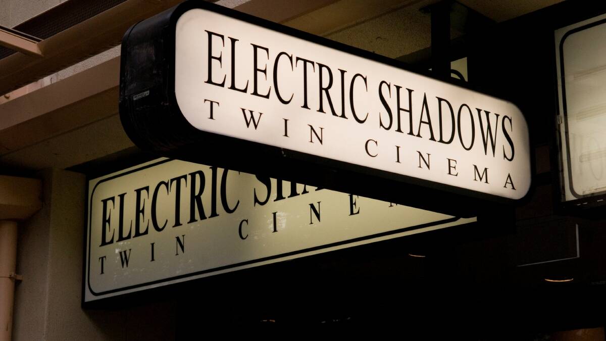 Close-up of Electric Shadows sign in situ, 2006. Picture: Andrew Pike