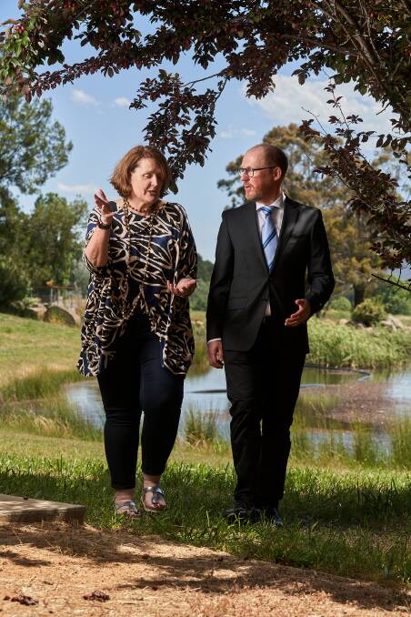 Ms Mayo, with Dr Connor, says there is a big need for respite care for palliative care patients in Canberra. Picture: Matt Loxton