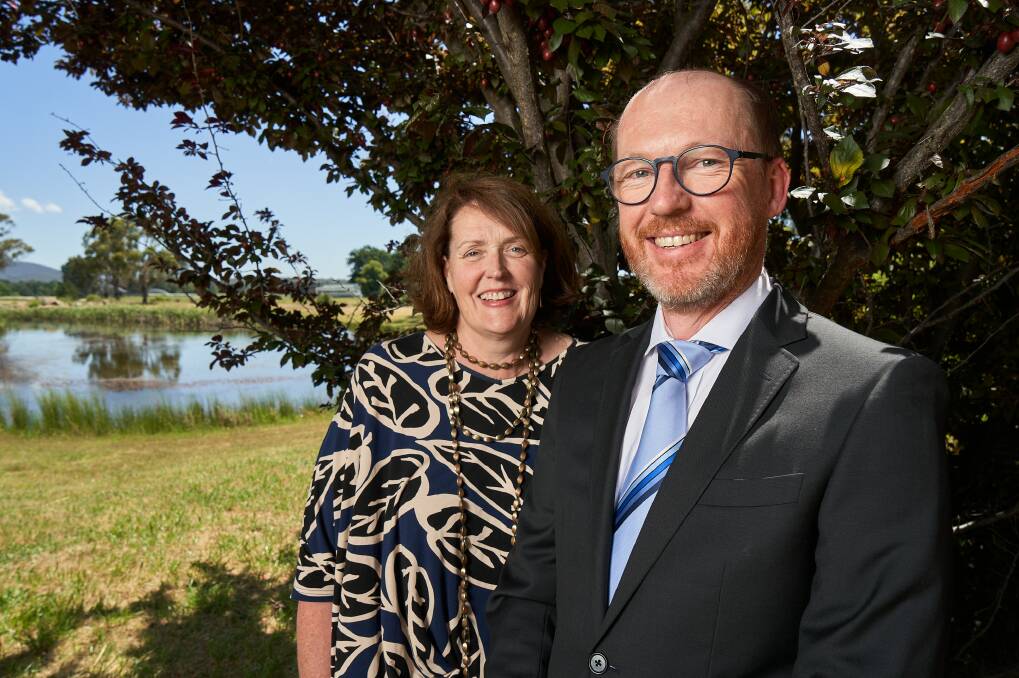 Palliative Care ACT president Louise Mayo and Dr James Connor from UNSW Canberra. Picture: Matt Loxton
