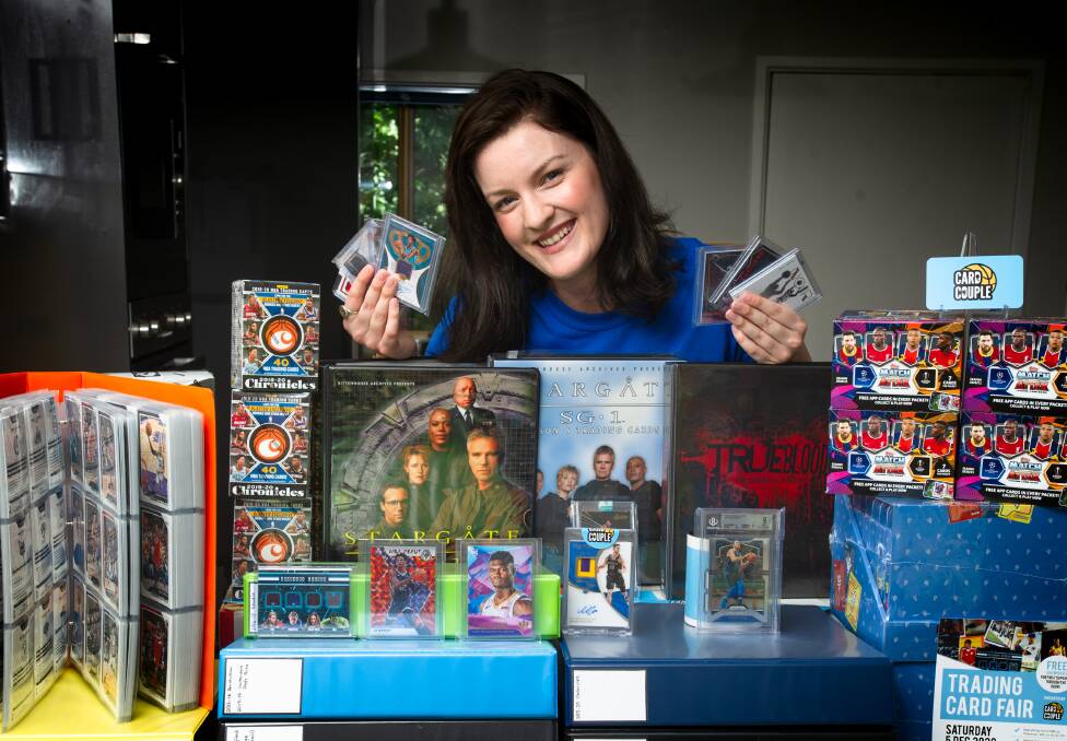 Trading card collector, Kelsey Robinson, has organised the Trading Card Fair which is on this weekend. Picture: Elesa Kurtz 