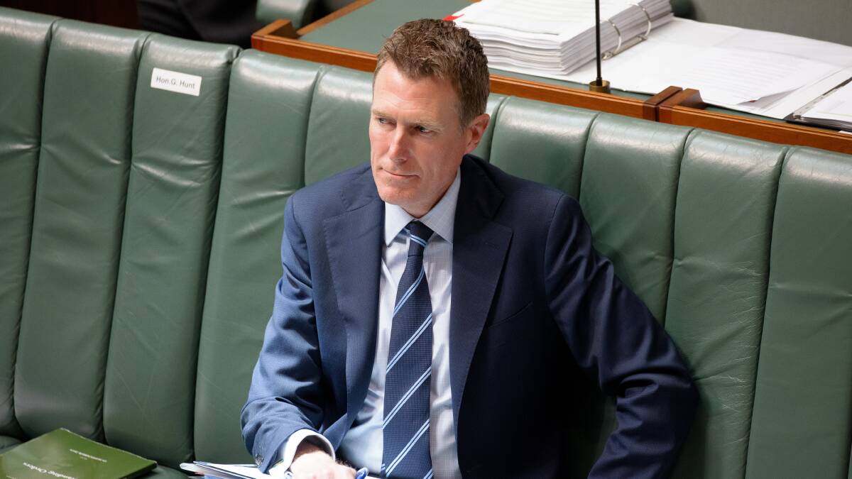 Attorney-General Christian Porter was on a flight from Perth when the lockdown was announced. Picture: Sitthixay Ditthavong
