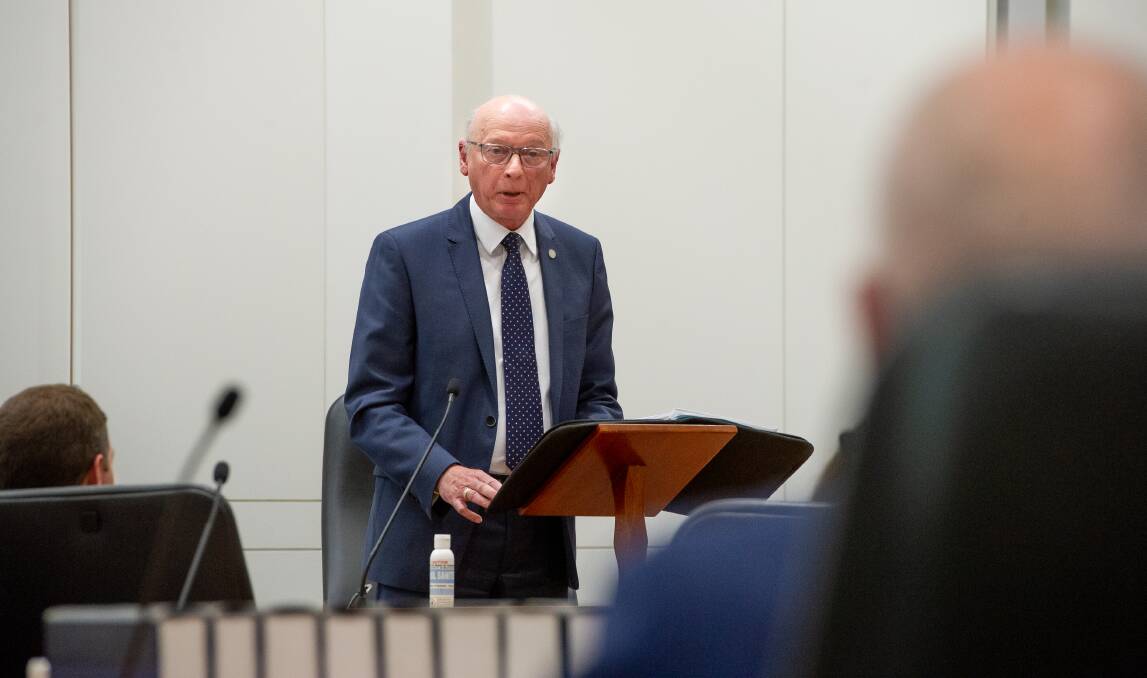 New MLA Peter Cain's gives his first speech to the ACT Legislative Assembly. Picture: Elesa Kurtz
