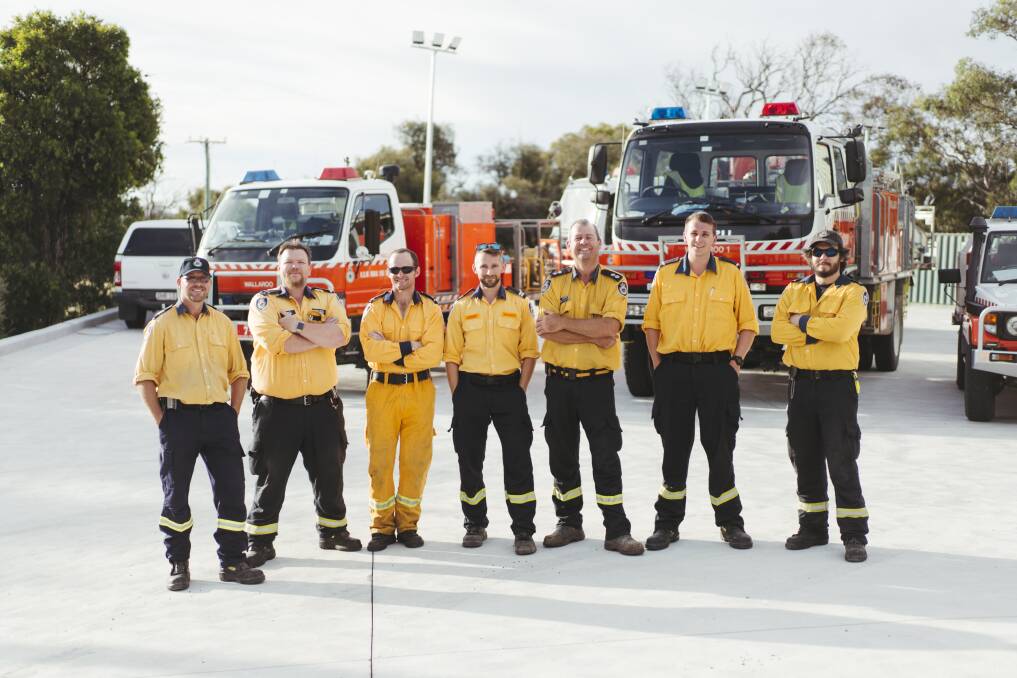 Members of the Wallaroo Rural Fire Brigade at the Wallaroo RFS training shed. Picture: Dion Georgopoulos