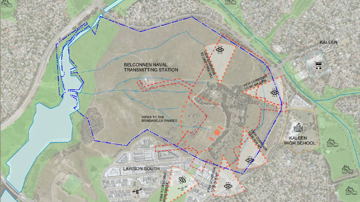 Entrance to the proposed Defense Housing site would be off Baldwin Drive, opposite MacLeod Street, Kaleen. Picture supplied