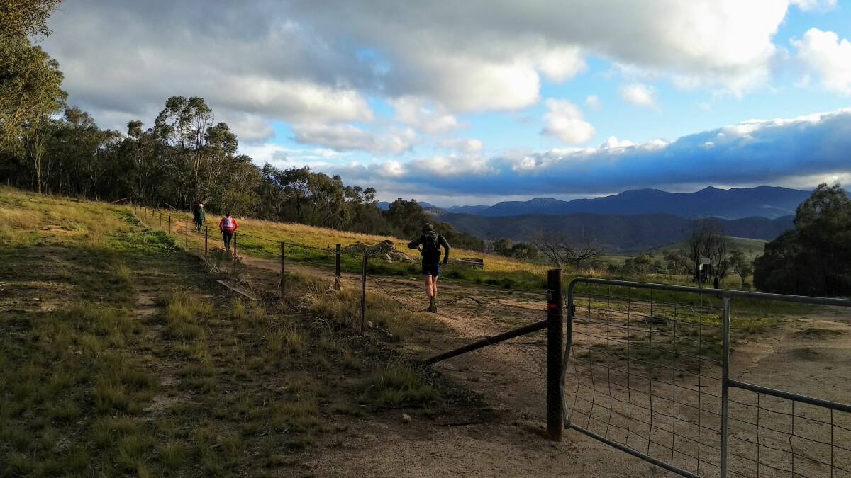 Elliot Cooper makes his way over Cooleman Ridge on the Centenary Trail.