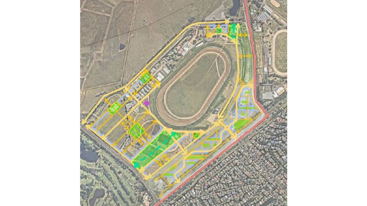 A second plan being considered would see development around the racetrack. Picture supplied