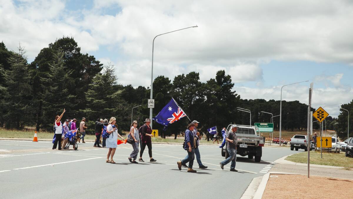 Police confirm there was no arrests following protests at Government House on Monday. Picture: Dion Georgopoulos