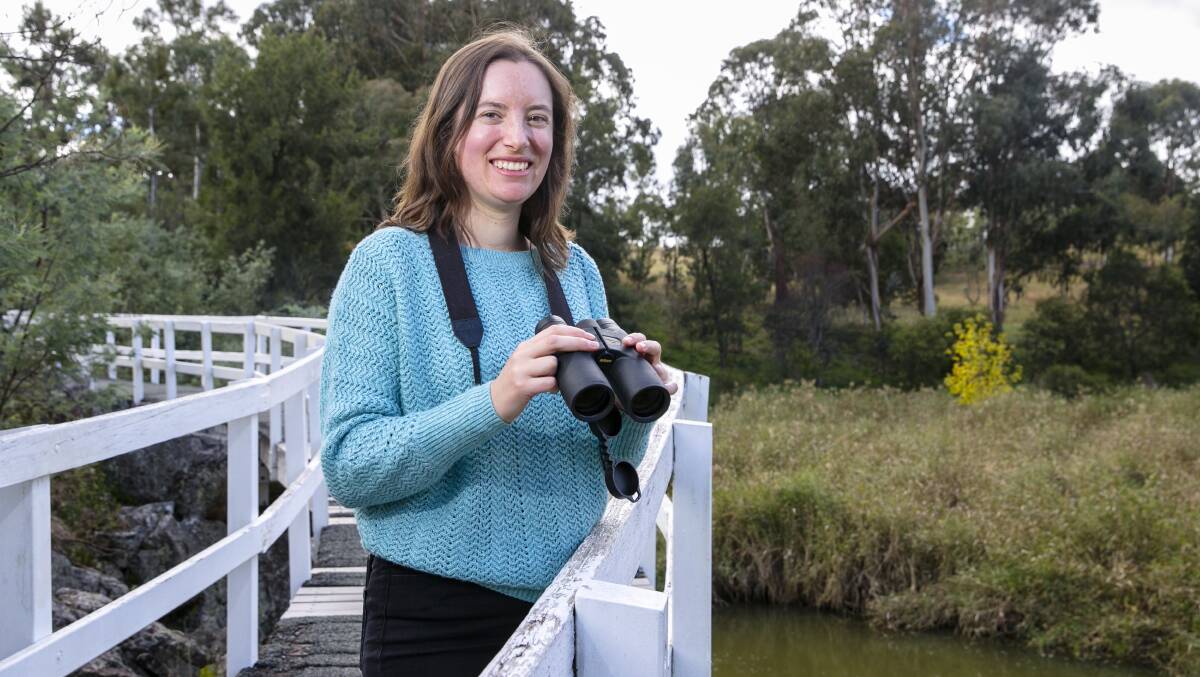 Lucy Wenger has been documenting the birds in Umbagong Park since she was 15 - she's now turned it into a career. Picture: Keegan Carroll