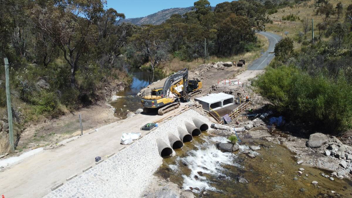 ACT Parks and Conservation Service said repairs to Rocky Crossing were coming along well. Picture Supplied