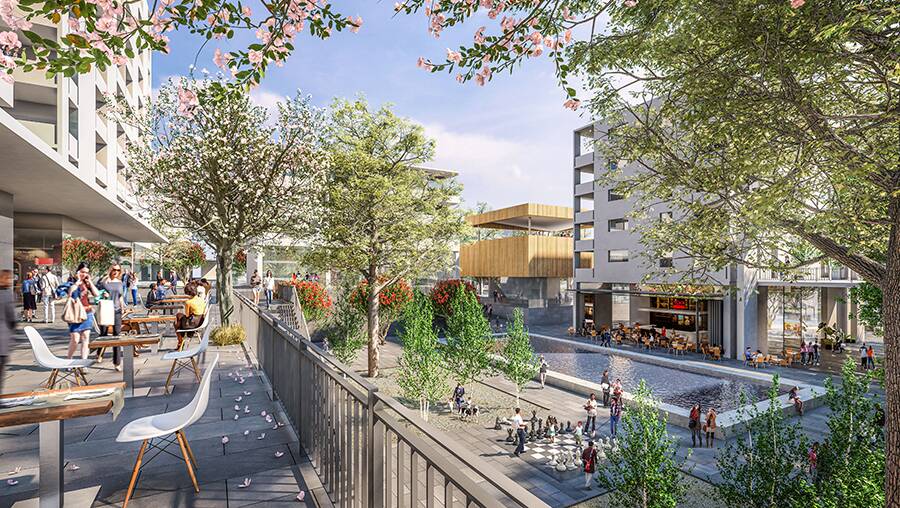 Community consultation found a preference for on ground floor commercial
uses, green spaces, pedestrian connectivity and linkages to adjacent
parks. Picture: Supplied.