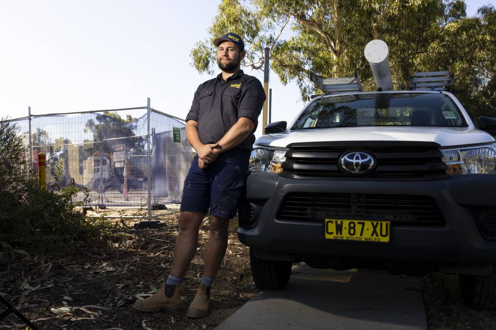 The potential impact on gas fitters and plumbers will be considered under proposed legislation that would see the banning of new gas connections from November. Pictured: Level Plumbing's Reuben Russ. Picture by Keegan Carroll