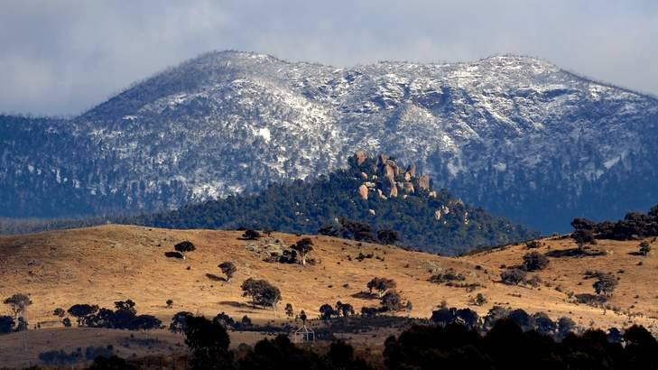 The bureau is forecasting the Brindabellas may get some snow on Monday morning. Picture by Gary Schafer