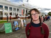 Natalie Clark from Eden pre-polling at Old Parliament House, one of millions getting in early this federal election. Picture: Elesa Kurtz