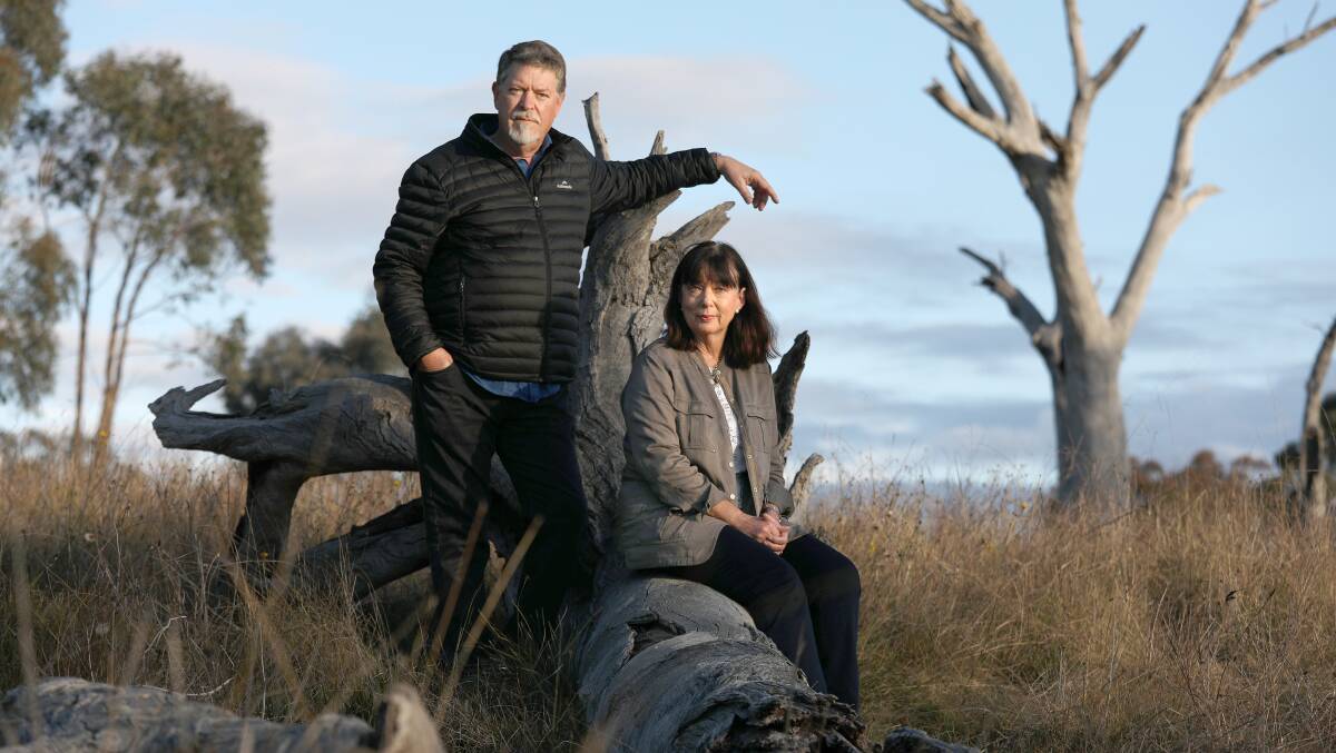 John Grace and Jane Robinson at the Pinnacle Nature Reserve. They say the kangaroo cull target number is too high. Picture: James Croucher