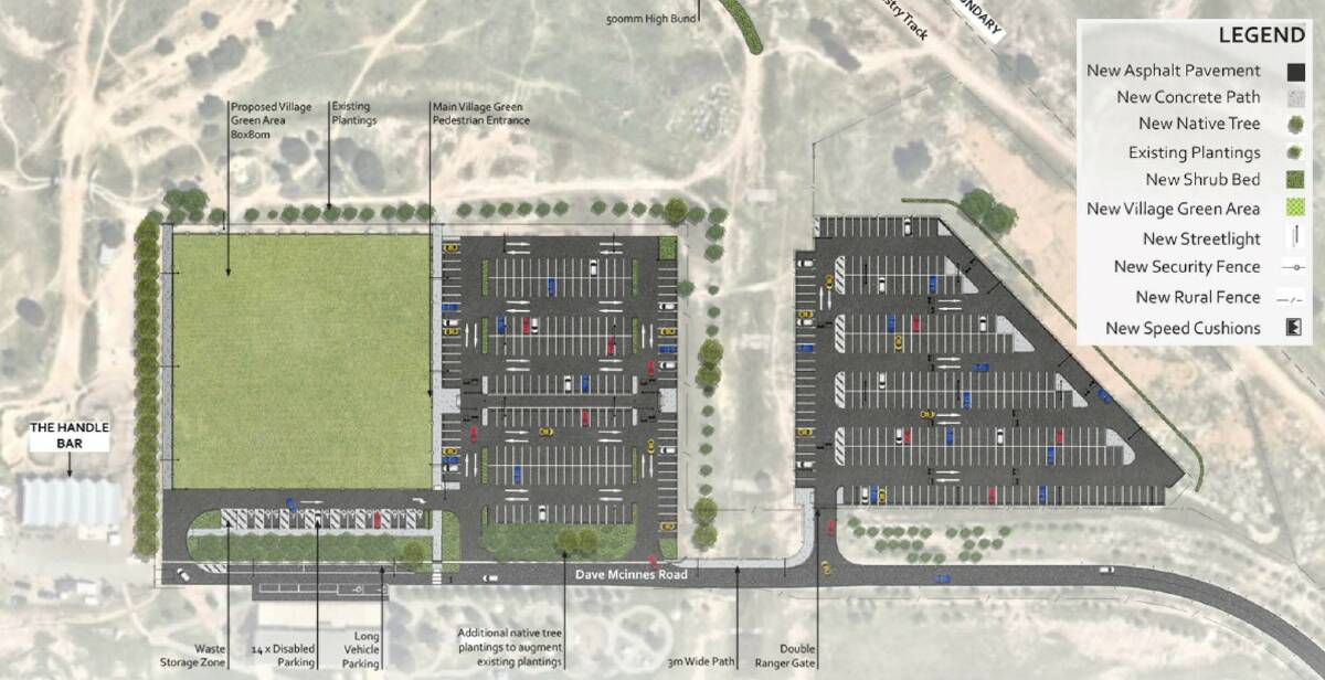 The ACT government's plan to develop the gravel carpark has been met with some resistance. Picture: Supplied