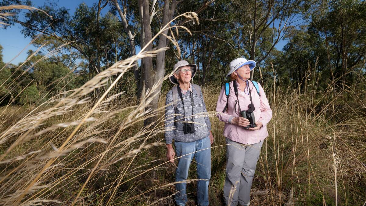 Alice Wells and Jean Casburn are leading a push to prevent Bluetts Block in the Molonglo Valley from being developed for housing. Picture: Sitthixay Ditthavong